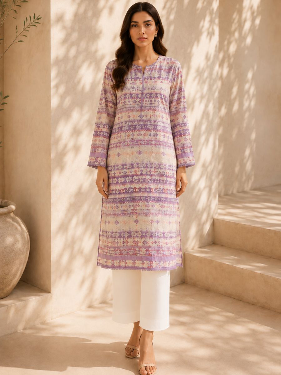 Lilac Chikankari Suit